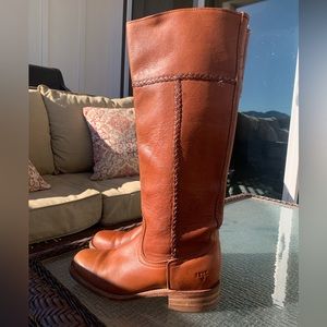 Gently Worn FRYE Vintage Women’s Campus Cuff Brown Leather Boots